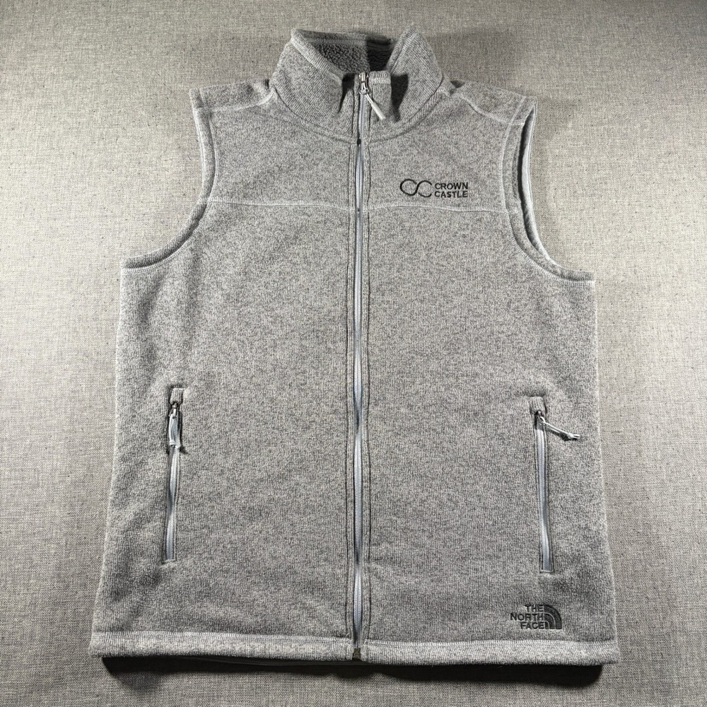 The North Face Gordon Lyons Fleece Vest Mens Large Gray Full Zip NF0A47FA